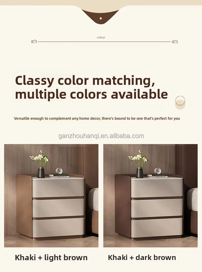 Modern Simple Smart Bedside Table with Wireless Charging Three Color Light for Bedroom Use - Image 10