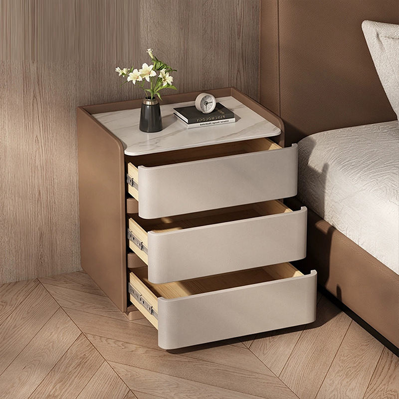 Modern Simple Smart Bedside Table with Wireless Charging Three Color Light for Bedroom Use - Image 12