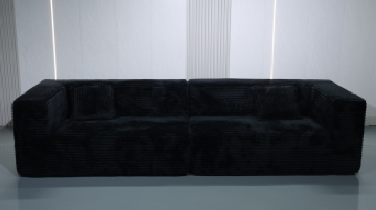 Extra-Wide Modular 3-Seater Corduroy Sofa with Plush Cushions - Image 7