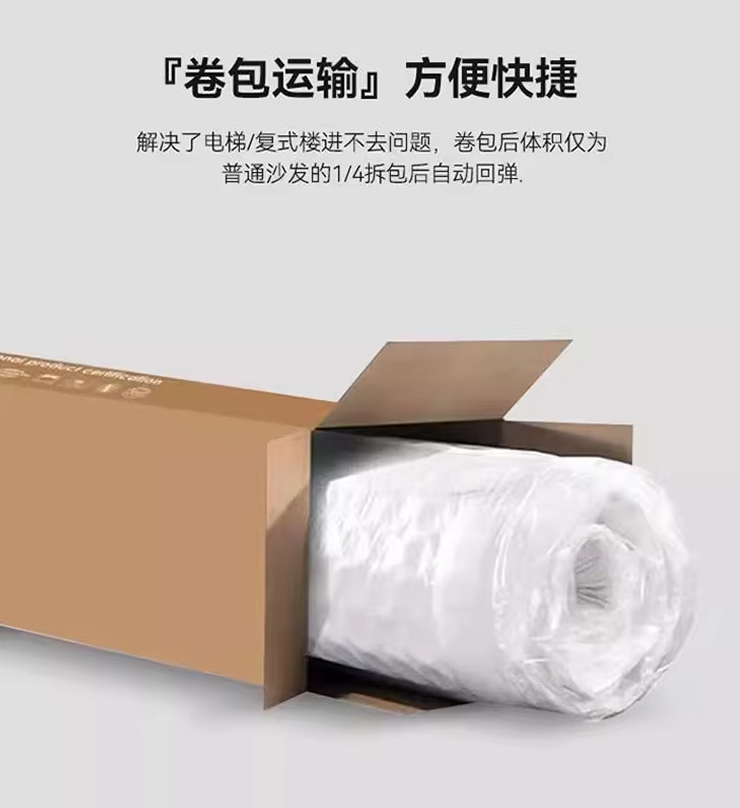 Wave-Shaped Corduroy Folding Sofa Bed with Rolled Packaging - Image 4