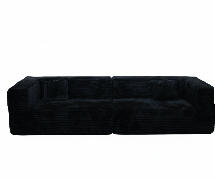 Extra-Wide Modular 3-Seater Corduroy Sofa with Plush Cushions - Image 8