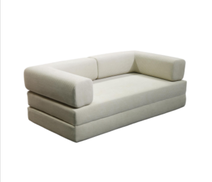 Frameless Compressed Corduroy Sofa with High-Density Foam Core - Image 5