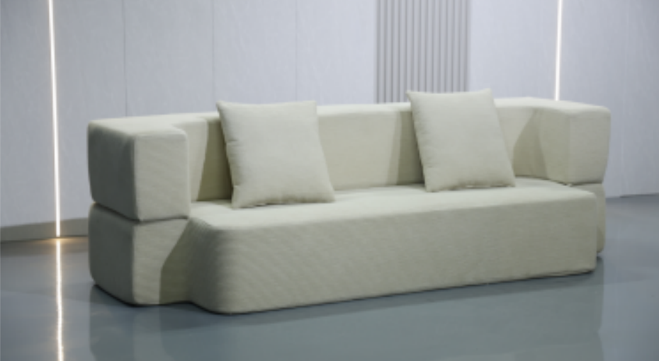 Folding Corduroy Sofa Bed with High-Density Sponge & Adjustable Design - Image 10