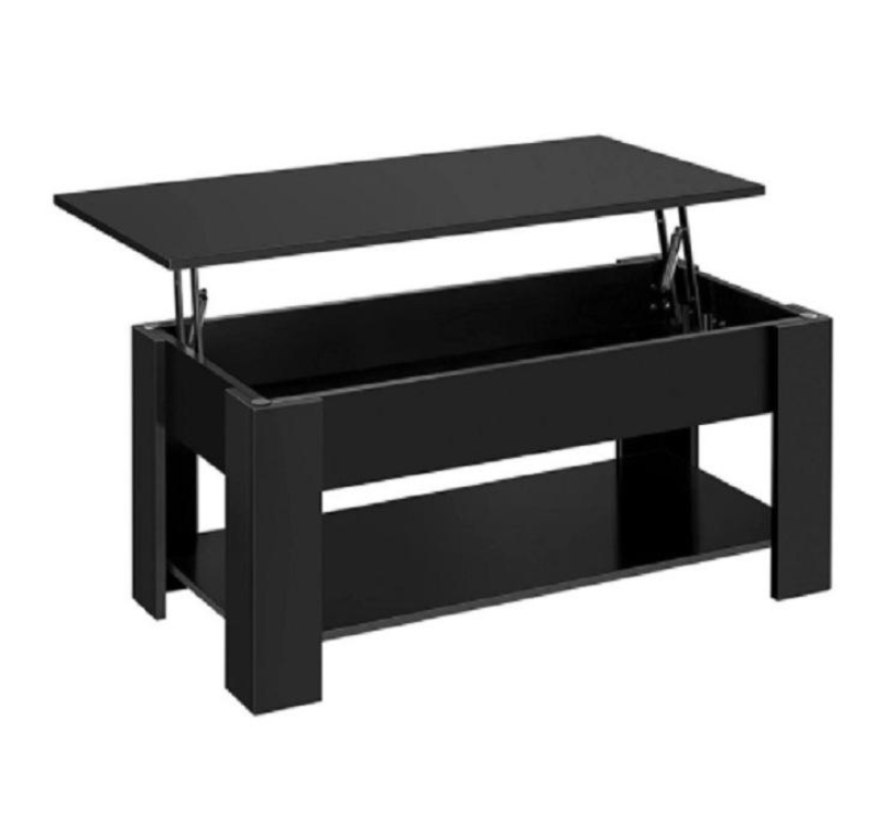 Classic Lift-Top Coffee Table with Spring Support & Open Bottom Shelf - Image 3