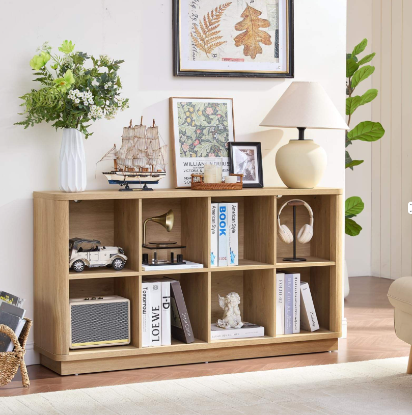 6-Cube Open Bookshelf with 1" Thick Top & Rounded Corner Design - Image 7