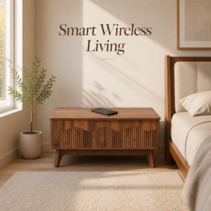 Smart Lift-Top Coffee Table with Wireless Charging & Touch LED Light